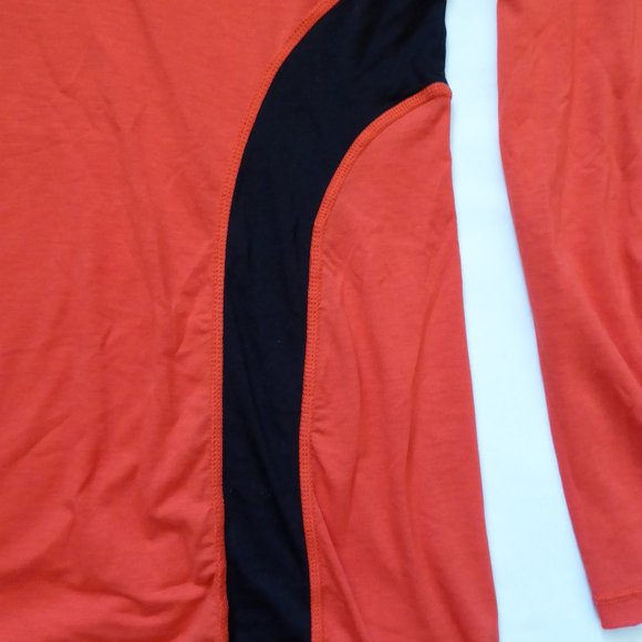 RALPH LAUREN ACTIVE BRAND WOMENS RED BLACK SIDE STRIPE KNIT LONG SLEEVE - LARGE - Picture 7 of 9